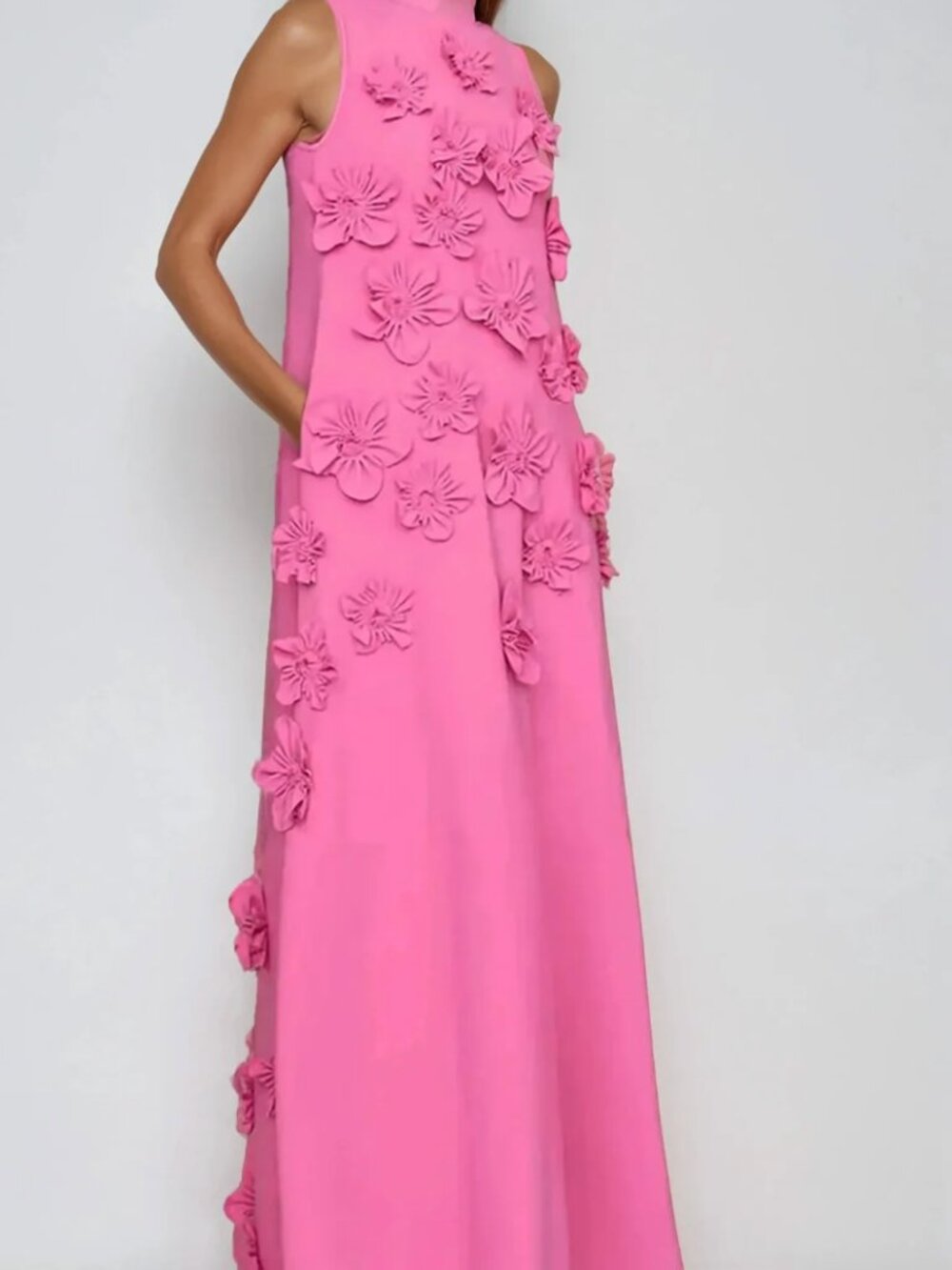 Floral Hot‑Pink Gown – Statement Formal Dress - Picture 2 of 3